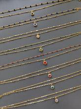 Charger l'image dans la galerie, Bracelet de cheville coloré et strass - acier inoxydable