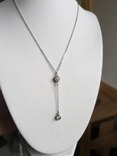 Charger l'image dans la galerie, Collier long double strass - acier inoxydable