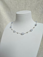 Charger l'image dans la galerie, Collier Angélite/ Lapiz Lazuli - acier inoxydable
