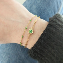 Charger l'image dans la galerie, Bracelet double strass coloré - acier inoxydable