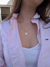 Charger l'image dans la galerie, Collier nacre et strass - acier inoxydable