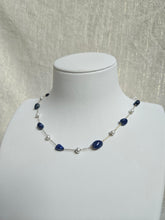 Charger l'image dans la galerie, Collier Angélite/ Lapiz Lazuli - acier inoxydable