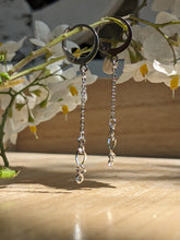 Charger l&#39;image dans la galerie, Boucles d&#39;oreilles pendantes mélange deux chaînes - acier inoxydable
