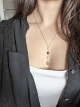 Charger l&#39;image dans la galerie, Collier long amétrine - acier inoxydable doré
