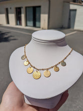 Charger l&#39;image dans la galerie, Collier pampilles martelés et lisses - acier inoxydable
