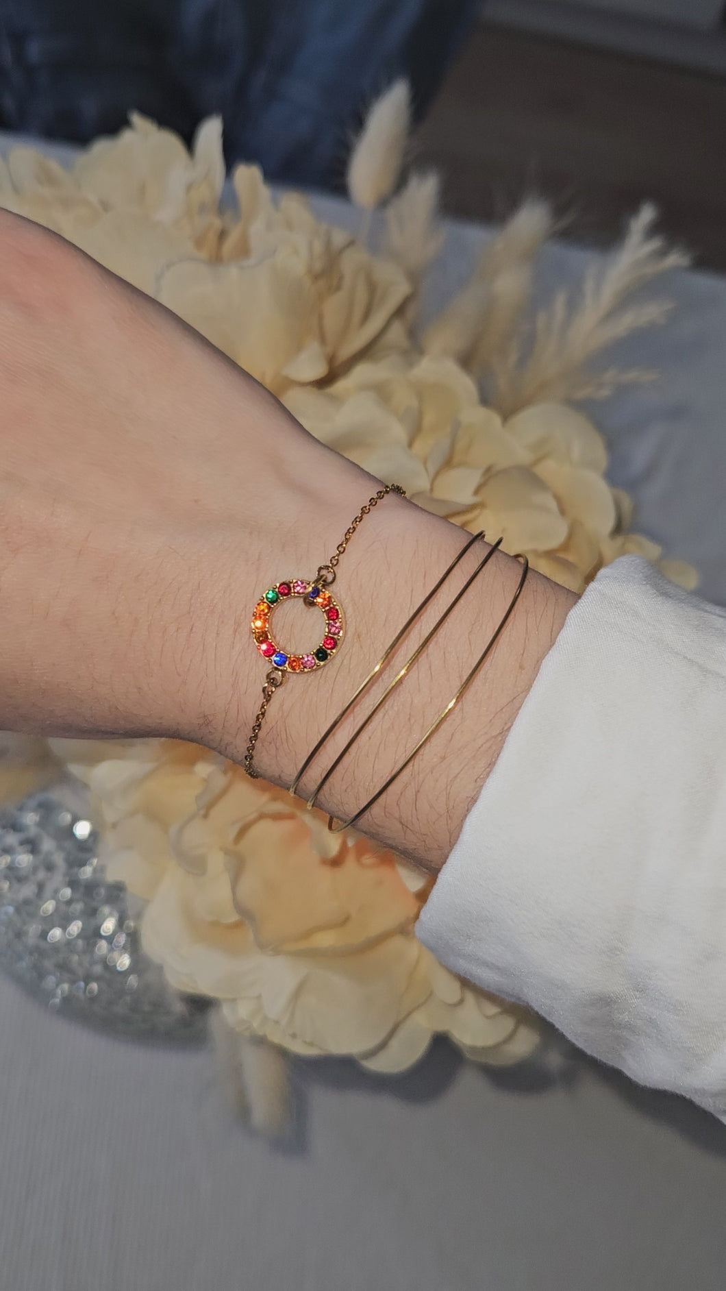 Bracelet cercle multicolore - acier inoxydable