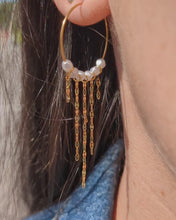 Charger et lire la vidéo dans la visionneuse de la Galerie, Créoles perles et chaines
