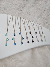 Charger l&#39;image dans la galerie, Collier gouttes colorées - acier inoxydable
