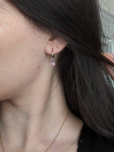 Charger l&#39;image dans la galerie, Boucles d&#39;oreilles strass rose - Collection Saint Valentin
