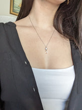 Charger l&#39;image dans la galerie, Collier strass goutte blanche - acier inoxydable
