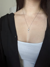 Charger l&#39;image dans la galerie, Collier strass goutte blanche - acier inoxydable
