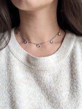 Charger l&#39;image dans la galerie, Collier 5 gouttes brillantes - acier inoxydable
