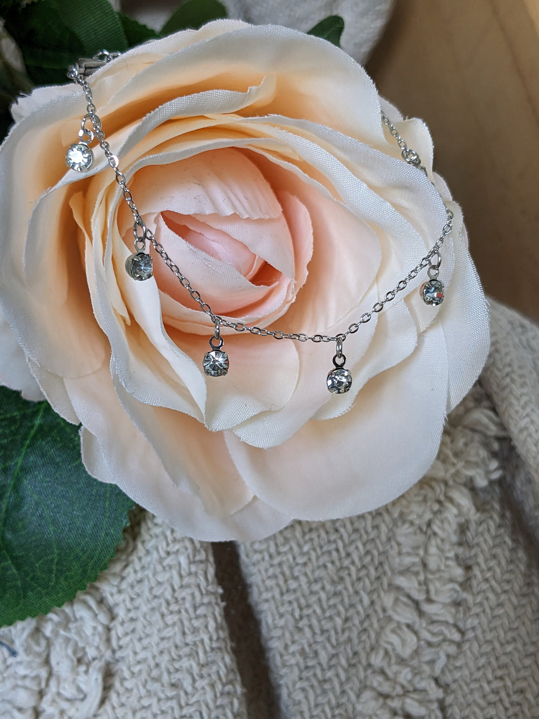 Bracelet mini strass - acier inoxydable