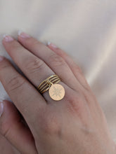 Charger l&#39;image dans la galerie, Bague 4 rangs étoile - acier inoxydable doré
