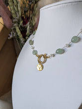 Charger l&#39;image dans la galerie, Collier bouée aventurine verte - acier inoxydable
