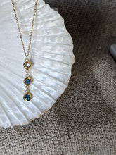 Charger l&#39;image dans la galerie, Collier 3 strass - acier inoxydable
