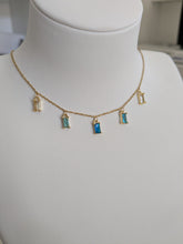 Charger l'image dans la galerie, Collier dégradé bleu - acier inoxydable
