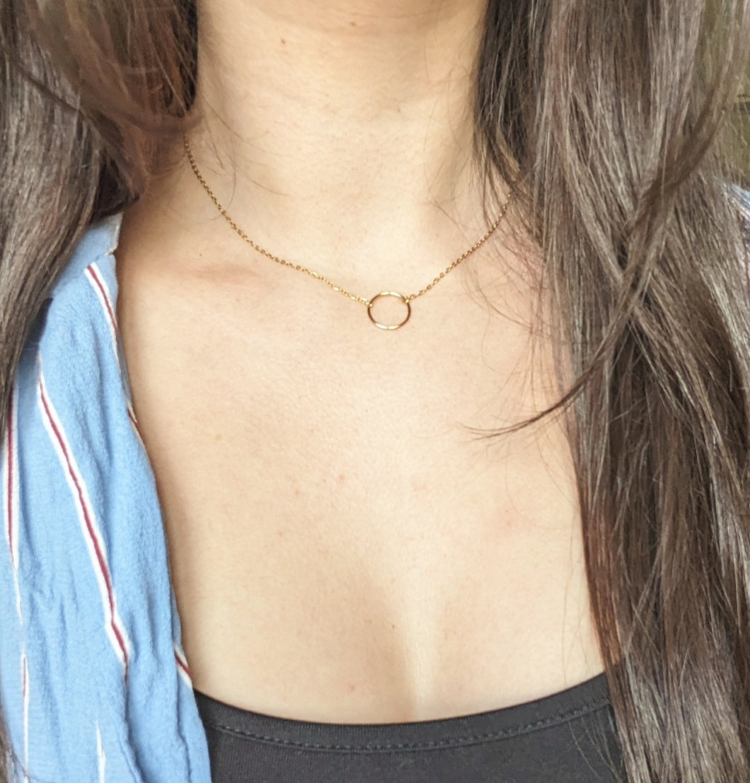 Collier cercle - acier inoxydable