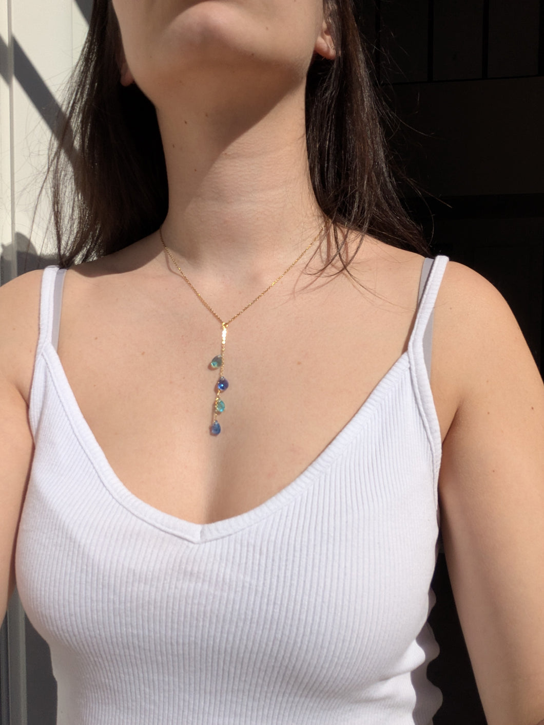 Collier dégradés gouttes - acier inoxydable