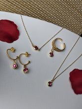 Charger l&#39;image dans la galerie, Bracelet strass fushia en acier inoxydable - Collection Saint Valentin
