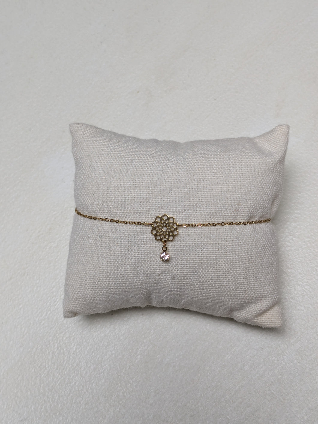 Bracelet forme strass - acier inoxydable