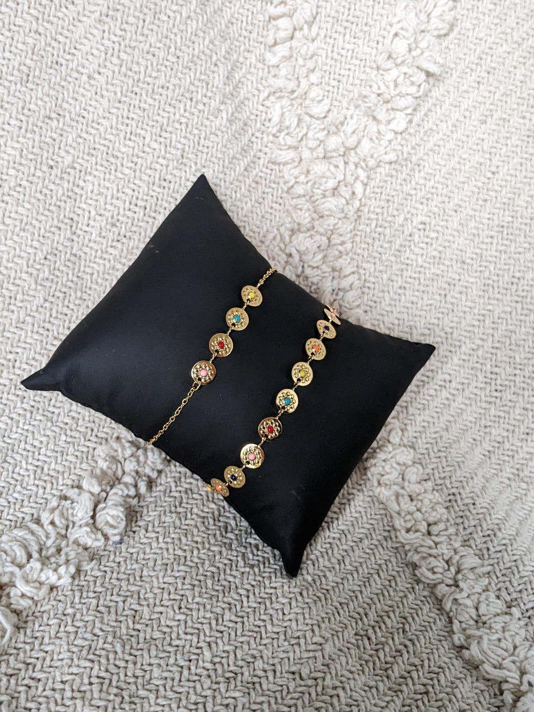 Bracelet 4 fleurs - acier inoxydable