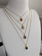 Charger l'image dans la galerie, Collier strass ovale - acier inoxydable
