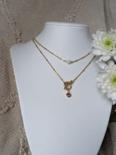 Charger l&#39;image dans la galerie, Collier perle verre craquelé - acier inoxydable
