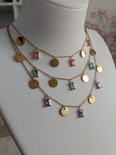 Charger l'image dans la galerie, Collier coloré pendentifs - acier inoxydable
