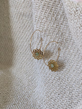 Charger l&#39;image dans la galerie, Créoles fleur - acier inoxydable
