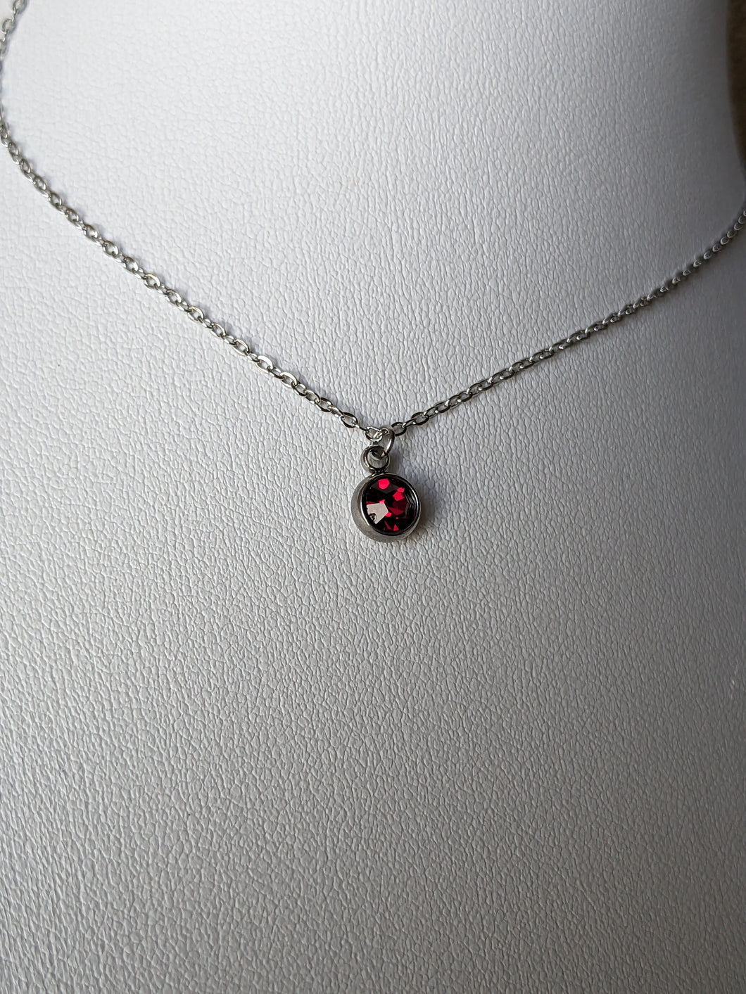 Collier strass rouge - Collection Saint Valentin