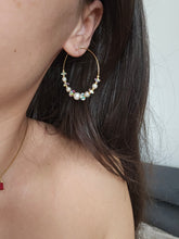 Charger l&#39;image dans la galerie, Créoles aurores boréales - acier inoxydable
