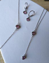 Charger l&#39;image dans la galerie, Collier long strass rose - Collection Saint Valentin
