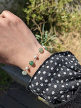 Charger l&#39;image dans la galerie, Bracelet aventurine verte - acier inoxydable doré
