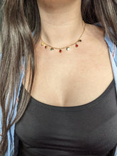 Charger l&#39;image dans la galerie, Collier pendentifs et strass - acier inoxydable
