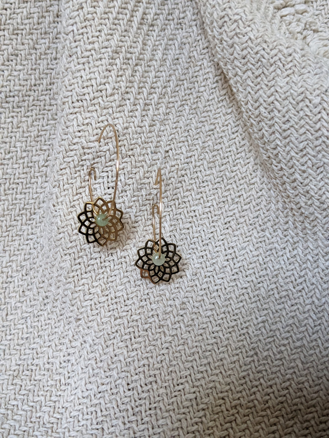 Créoles fleur - acier inoxydable