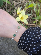 Charger l&#39;image dans la galerie, Bracelet aventurine verte - acier inoxydable doré
