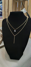 Charger l&#39;image dans la galerie, Double colliers personnalisés - acier inoxydable doré - commande sur mesure
