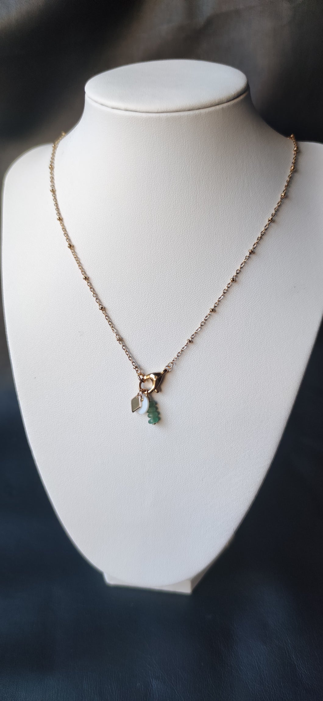 Collier sur mesure en acier inoxydable doré - commande sur mesure