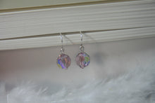 Charger l&#39;image dans la galerie, Boucles d&#39;oreilles upcyclées 1 perle rose-lilas      - bijoux upcyclés
