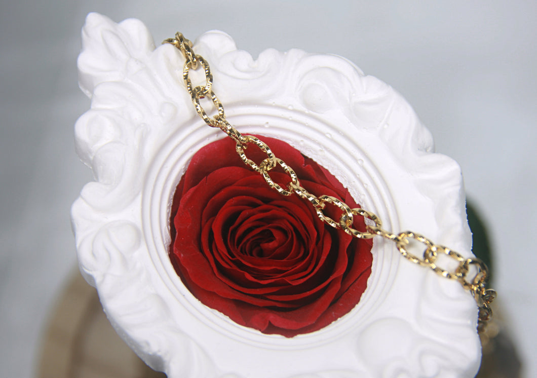 Collier grosse maille - acier inoxydable