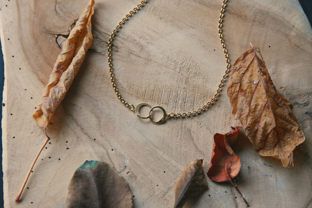 Collier menottes dormeuses - acier inoxydable