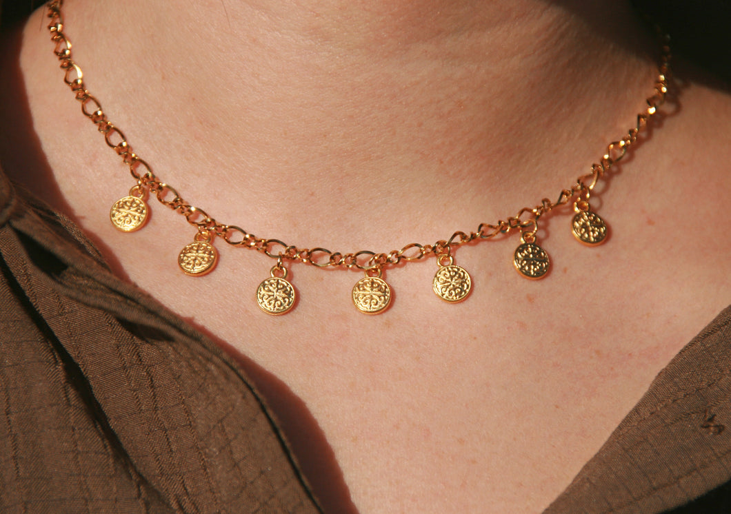 Collier pampilles - acier inoxydable