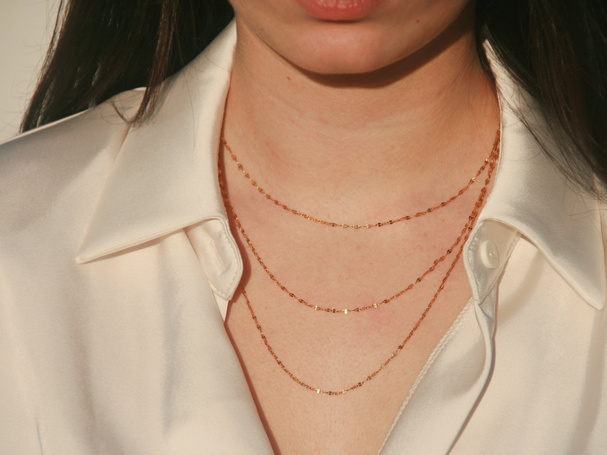 Necklace Collier Multirang Acier Inoxydable Collier Multirang En